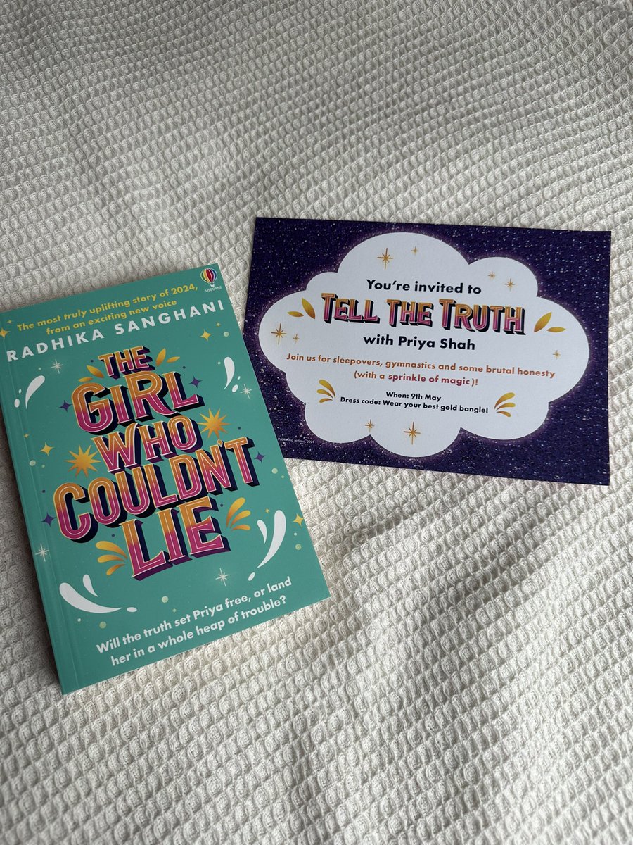 Thanks so much to the lovely @radhikasanghani for this gorgeous copy of #TheGirlWhoCouldntLie - I loved Radhika’s adult fiction so cannot wait to try this MG read 🙌 Out in May from @Usborne ✨