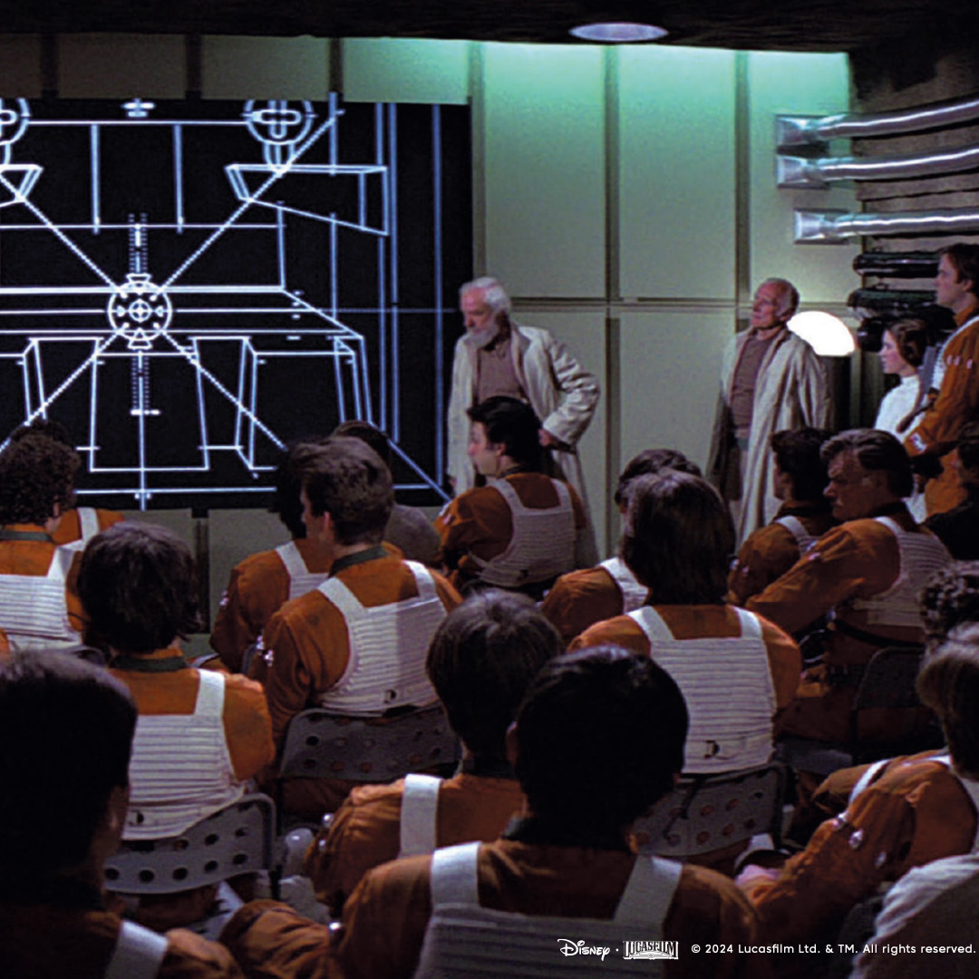 #ThrowbackThursday General Jan Dodonna briefs rebel pilots on Yavin 4, shortly before attacking the first Death Star.