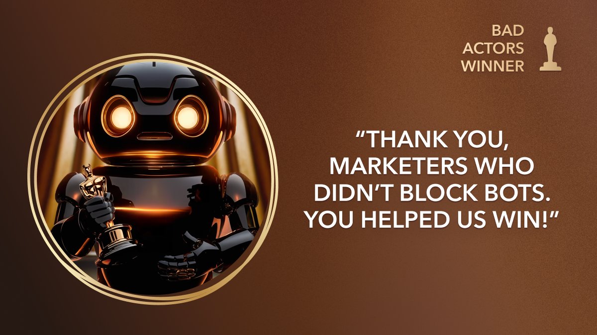 Lights, camera ...bots? 

As many people discuss the glitz and glamor of the #Oscars, we’re rolling out the red carpet for a different kind of star-studded event – the #BadActors Awards.
cheq.ai/blog/bad-actor…