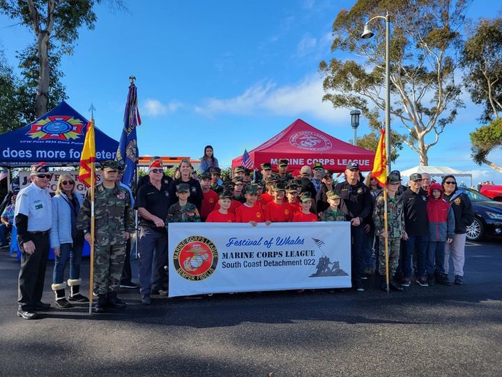 Youth members from Tustin Young Marines from Santa Ana, CA and Camp Pendleton Young Marines, from Camp Pendleton, CA proudly march with the Marine Corps League South Coast Detachment in the Dana Point Festival of Whales Parade. #YoungMarines #SemperFi #CommunityPride