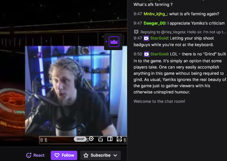 stargoid's tweet photo. GRINDING is NOT required to play @eliteDangerous. 
If you listen to #negativeNellies like @TheYamiks for game advice, and somehow NEED to be angry or negative about the game - you're doing it wrong.
 ...and I'll say it OVER, and OVER, and OVER again. #noGrindRequired https://t.co/McyjUeZYvM