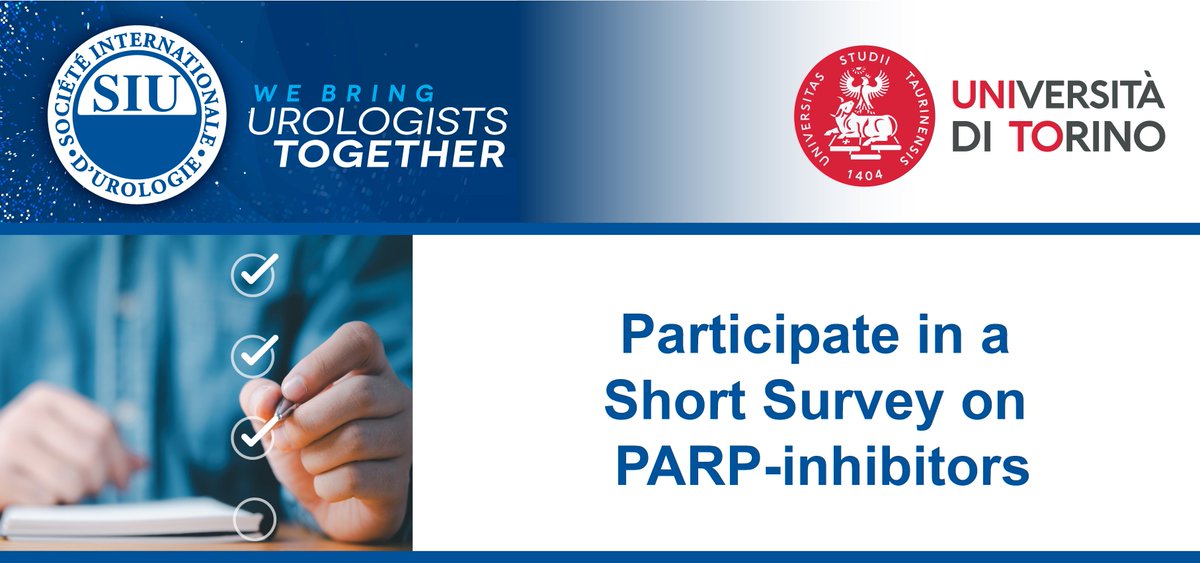 SIU-Urology (@siu_urology) on Twitter photo 🤝🩺 The Société Internationale d’Urologie (SIU) is pleased to support the Università di Torino in helping to disseminate its 3-minute survey to shed light on the current landscape of genetic testing and the use of PARP-inhibitors in different institutions. The answers will be 🤝🩺 The Société Internationale d’Urologie (SIU) is pleased to support the Università di Torino in helping to disseminate its 3-minute survey to shed light on the current landscape of genetic testing and the use of PARP-inhibitors in different institutions. The answers will be