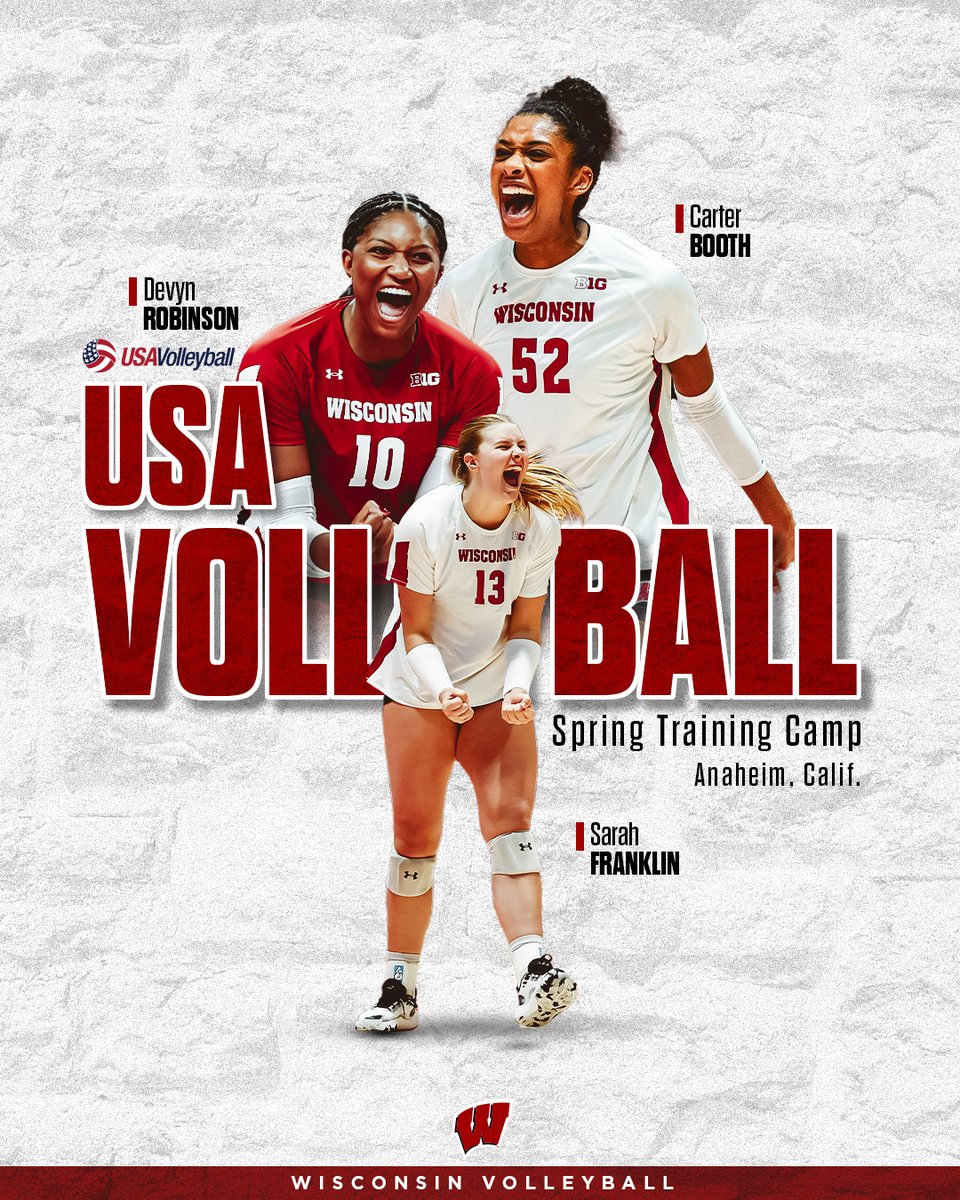 Booth, Franklin and Robinson to train with the U.S. Women's National Team!

📝: go.wisc.edu/y742hg