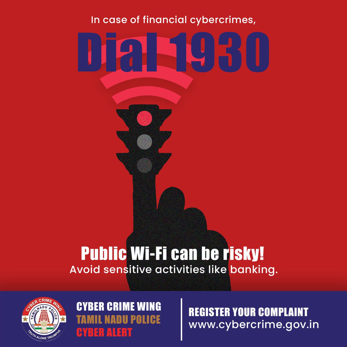 tncybercrimeoff's tweet image. Public Wi-Fi may seem convenient, but it&apos;s a hotspot for cybercriminals ! 📶⚠️ 
Protect yourself by avoiding sensitive tasks such as banking while using public wifi

#StaySecure #VPNProtection #cybercrime #cybercrimetamilnadu #staysafeonline #cybercrimeawareness #dial1930