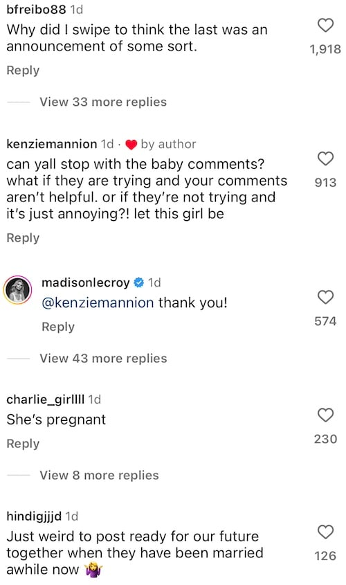 BrightlyAgain's tweet photo. 'Southern Charm' Madison LeCroy Addresses Pregnancy Rumors After Teasing "Future" With Husband Brett Randle, Shares Pic of Abs as Khloe Kardashian Reacts #SouthernCharm #MadisonLeCroy #BrettRandle https://t.co/xJz9Fq4oPy https://t.co/1YiTXn6vNM