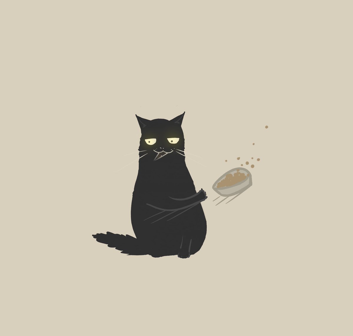 cat black cat animal focus no humans food simple background bowl  illustration images