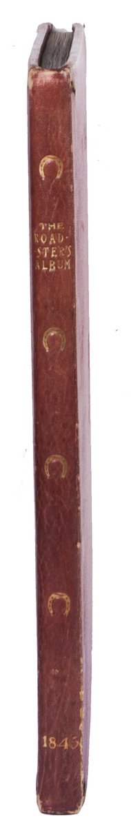 ForumRareBooks's tweet image. Our #rarebook of the day is Charles B. Newhouse's "The roadsters album" (London, 1845) in a wonderful #binding made for the well-known #bookcollector Henry Arthur Johnstone. 

16 beautiful #aquatints humorously depicting mishaps horse carriage #travel. 

#horses #bookbinding #art