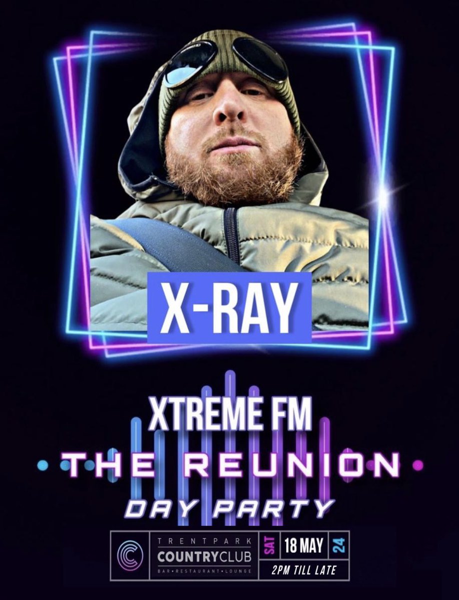 Xtreme Reunion at Trent Park Country Club.. 
Catch me repping on the day 🟪🟦

#xtremefm #xtreme #xtremereunion #trentparkcountryclub #xray @XRAYTEDPRO @xtremeformusic @evielou79679353