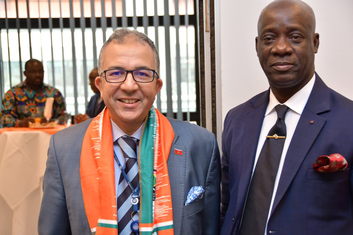 Congrats to my colleague Dr. CISSE Yacuba, Ambassador of 🇨🇮 who organised an event at @UN_Vienna in presence of African Ambassadors, celebrating AFCON2023 win🏆. Morocco 🇲🇦 as host of AFCON2025 looks forward to warmly receiving the competing African Nations next year.