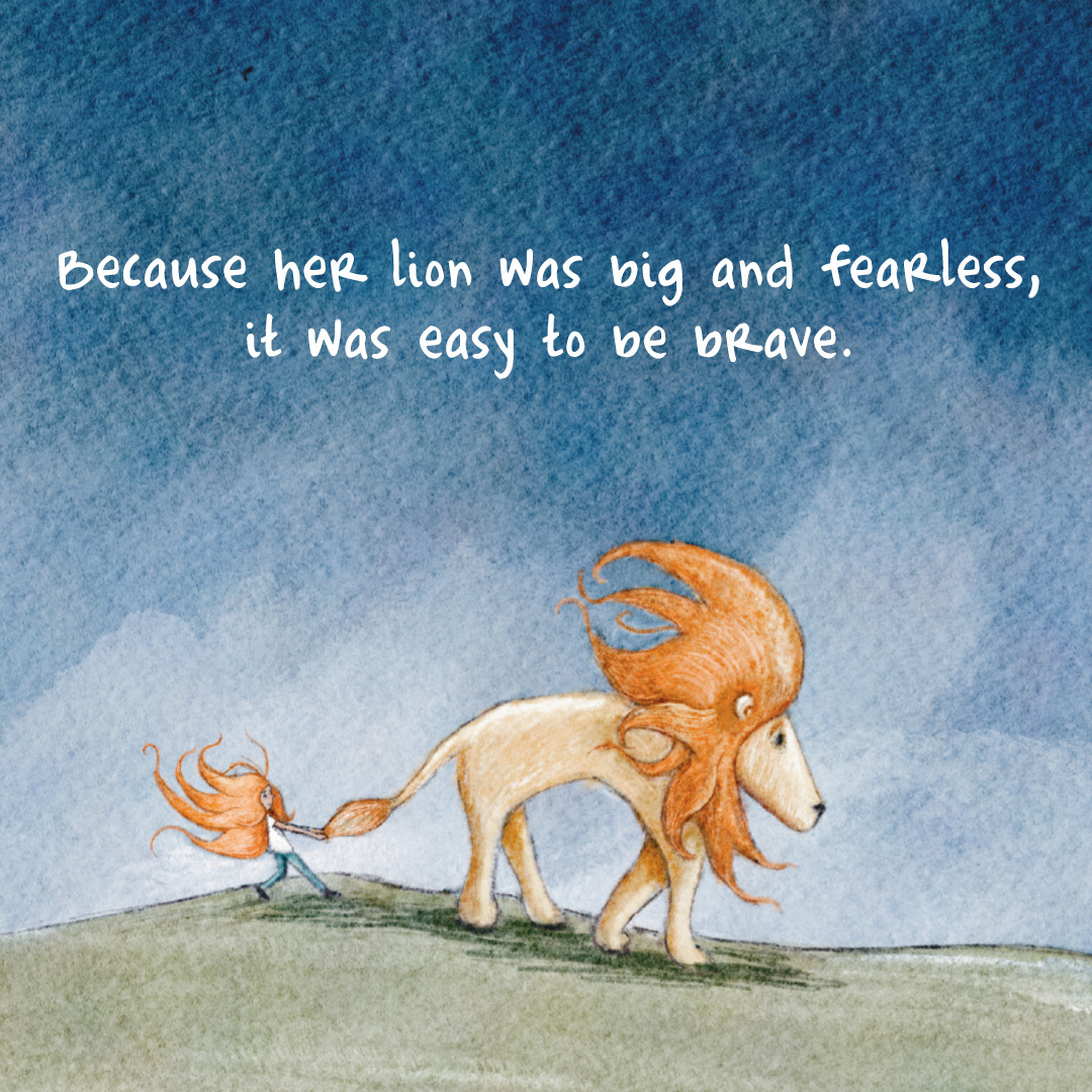 Everyday Brave is a beautiful story about a little girl and a lion the girl dreams up to help her face her fears. hubs.li/Q02nb8jq0