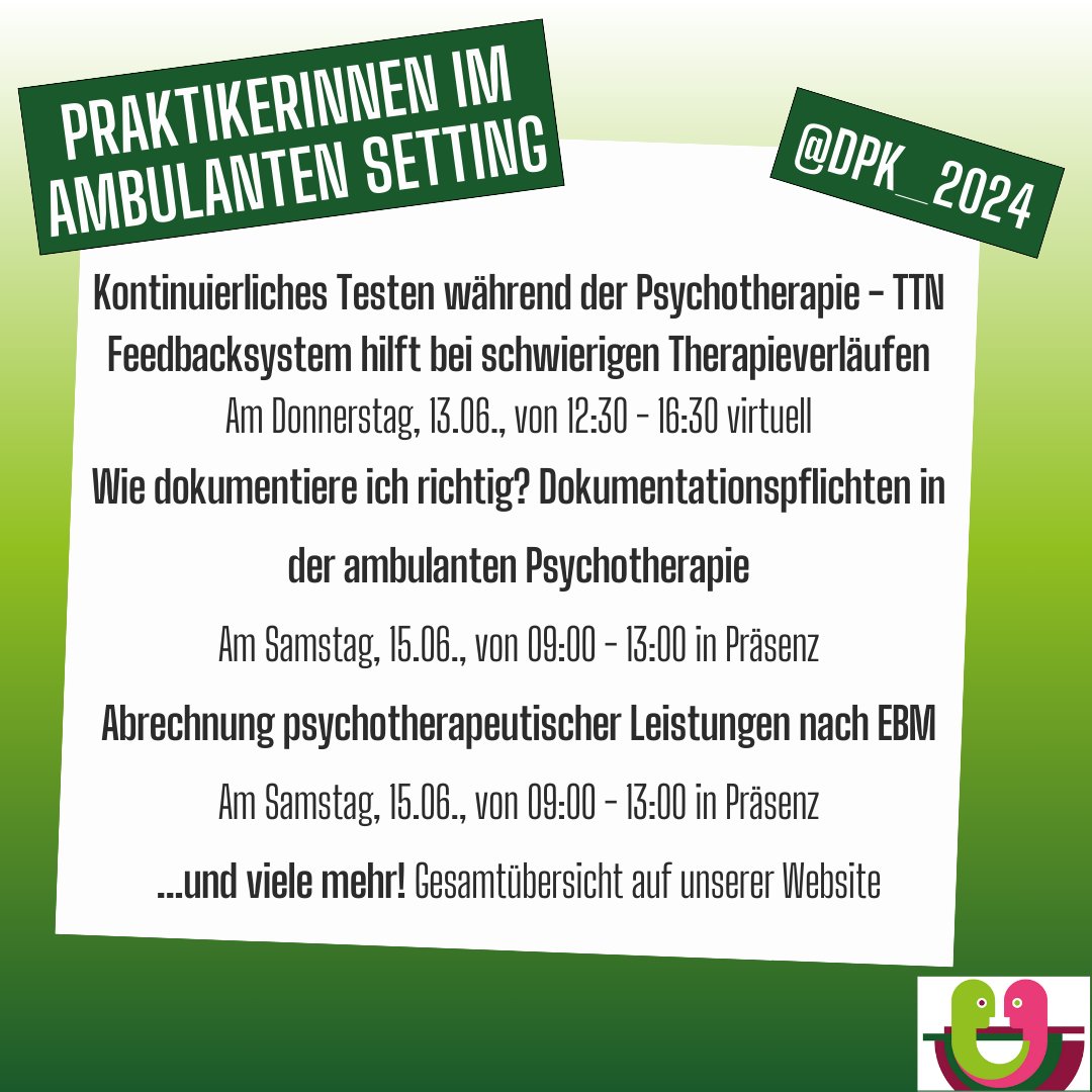 Schon gesehen... Workshop-Ideen für PraktikerInnen im ambulanten Setting Link zur Gesamtübersicht über alle Workshops: deutscher-psychotherapie-kongress.de/workshops/ Link zur Registrierung: deutscher-psychotherapie-kongress.de/registrierung-… #dpk2024 #deutscherpsychotherapiekongress2024 #deutscherpsychotherapiekongress