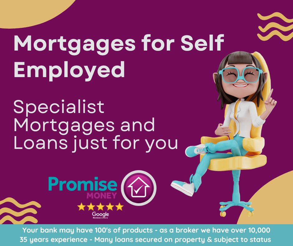 If you want to fix your rates, reduce your outgoings or raise cash, get in touch.

promisemoney.co.uk/mortgage/self-…

#promisemoney #mortgage #remortgage #helptobuy #firsttimebuyer #smalldepositmortgage #95%mortgage #securedloan #secondcharge #homeimprovements