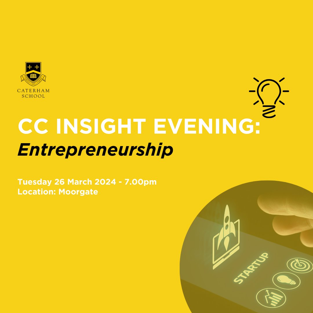 Join us at the latest in our ever-popular series of CaterhamConnected Insight Evenings. At this term's event we'll be discussing insight from some of the UK’s most successful and experienced entrepreneurs. caterhamschool.co.uk/events/cc-insi…