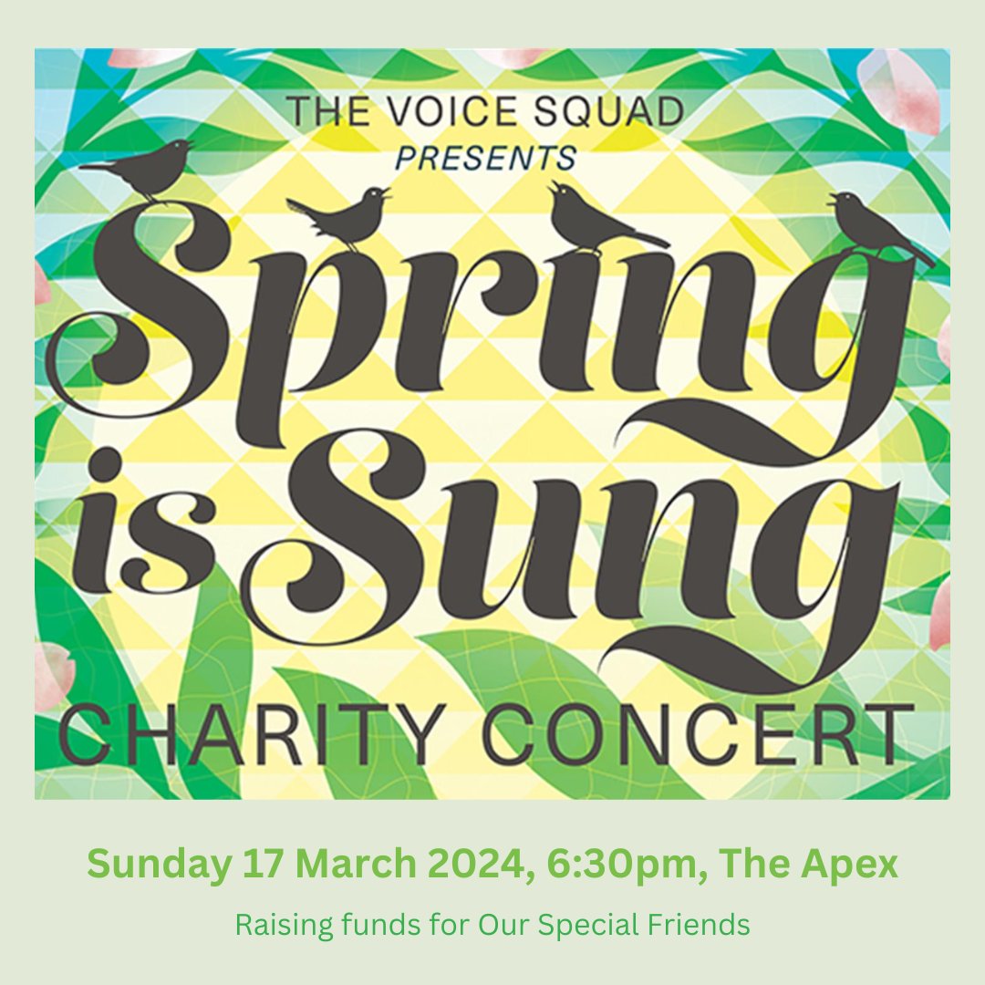 This Sunday, The Voice Squad will be performing at the request of West Suffolk Council Chair, Cllr Roger Dicker, to raise funds for Our Special Friends (@OSF_Charity) Purchase tickets here: orlo.uk/ygDce