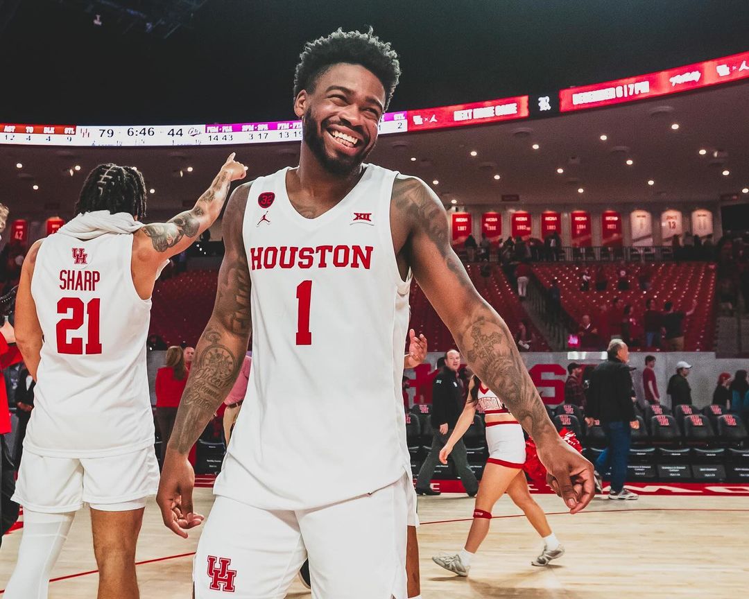 Jamal Shead was named the Big 12 Player of the Year and the Defensive Player of the Year! This season he averaged: 🔥 13.2 PPG 🔥 3.9 RPG 🔥 6.2 APG 🔥 2.3 SPG 🔥 0.5 BPG @UHCougarMBK