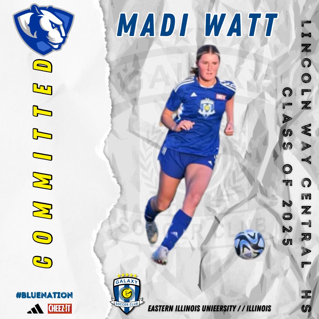 Congratulations to Madi Watt on her commitment to play DI soccer at Eastern Illinois University. The Panthers play in the Ohio Valley Conference. Galaxy looks forward to watching you continue your academic and soccer career at the next level. #galaxysc #bluenation