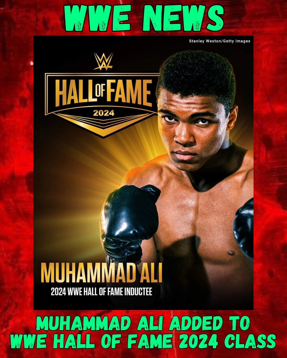 The WWE has added Muhammad Ali to the WWE Hall of Fame Class of 2024! #wwe #prowrestling #Muhammadali #wrestlemania #wwehalloffame
