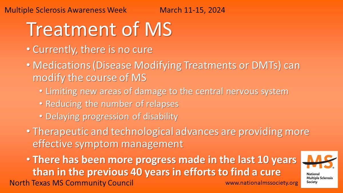 Led by Dr. Tardo &amp; Dr. Horton, the <a href="/Parkland/">Parkland Health</a> #MS &amp; Neuroimmunology clinic was launched in 2022. This clinic works to improve access to care for all patients living with MS and other rare neuroimmunological disorders. #MSAwareness
<a href="/mssociety/">National MS Society</a> <a href="/UTSWBrain/">UT Southwestern O'Donnell Brain Institute</a>
