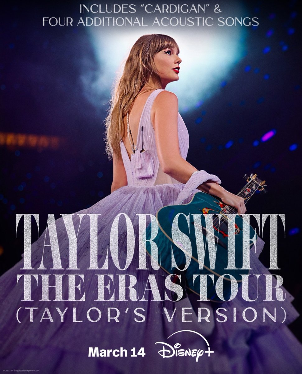 TheSwiftSociety's tweet image. ๐ฟ| New poster for "The Eras Tour (Taylorโs Version)"