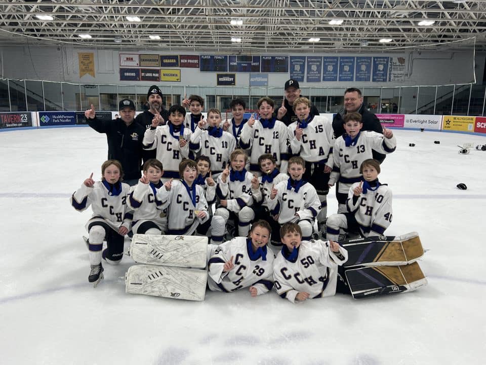CCHA Squirt A captured the District 6 Tournament title with a 3-1 record. After an opening 3-1 loss to Minnetonka, the Stormhawks defeated Shakopee 4-1 &amp; Edina Green 6-1 in pool play. In the title game, CC downed Shakopee 3-1 to claim the championship for the 2nd straight year.