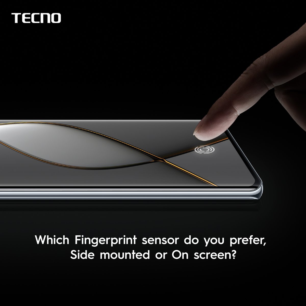TECNOMobile254's tweet image. Let&apos;s settle the debate: Side-mounted or in-display fingerprint sensor? Tell us which one you love and why! #TECNO #FingerprintSensor