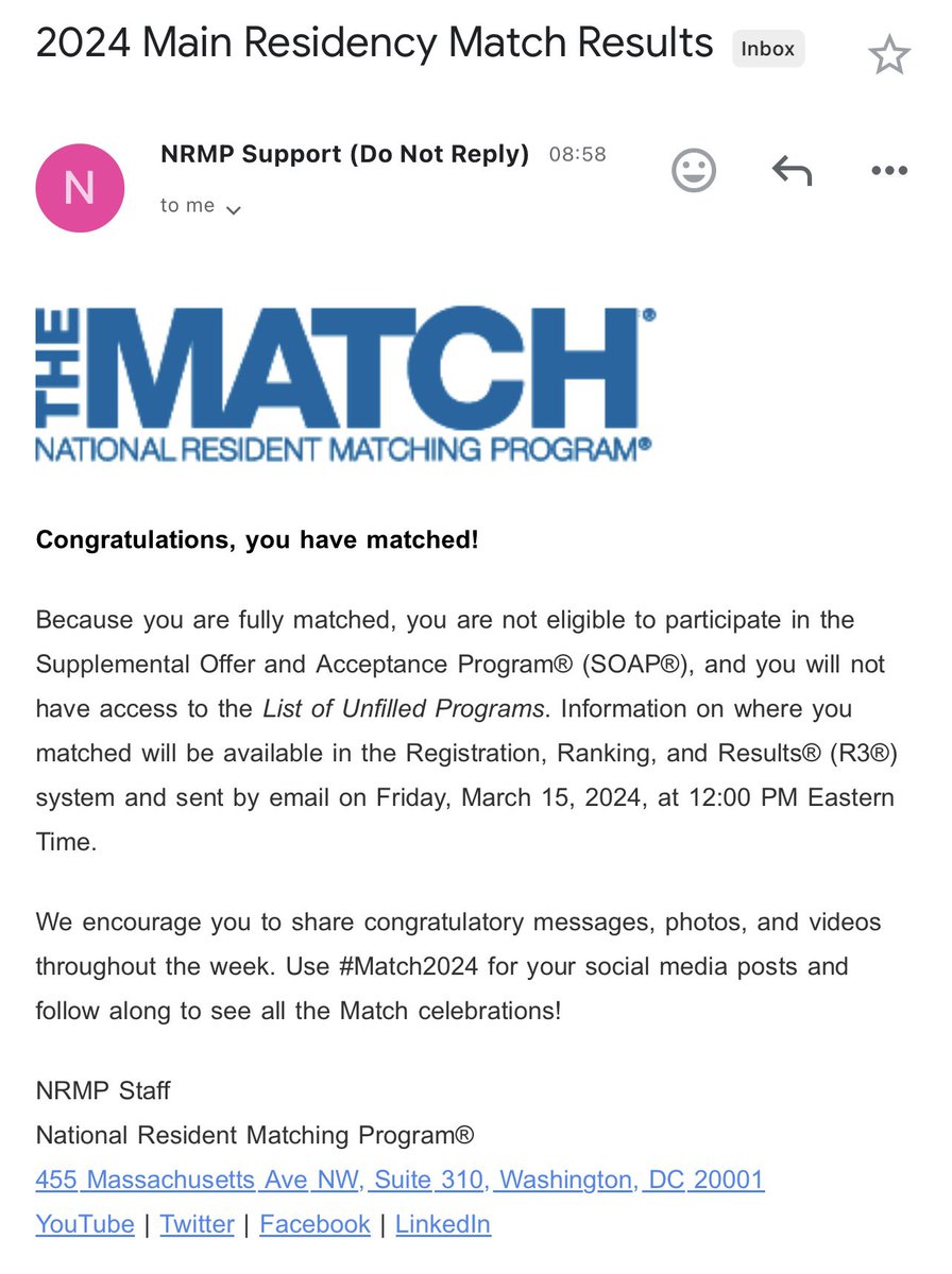 To the village who supported me over the last decade+ to get me to this point, I am forever indebted. I can’t wait to finally have a JOB and give back to my community as an adult NEUROLOGIST ❤️. I #matched ! #Match2024 #nmatch2024 #neurologyproud