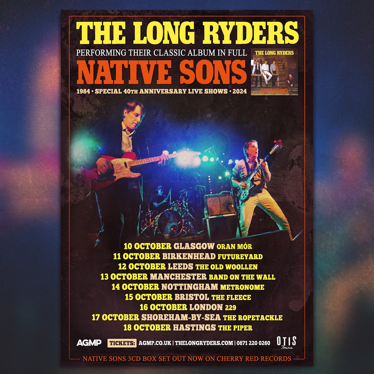 In October the Long Ryders will celebrate the 40th anniversary of their classic Native Sons album. thelongryders.com/tour The band will play the album in order, song by song, as well as performing a set of all-time fan favorites. Please, friends and fans, do NOT miss this tour!