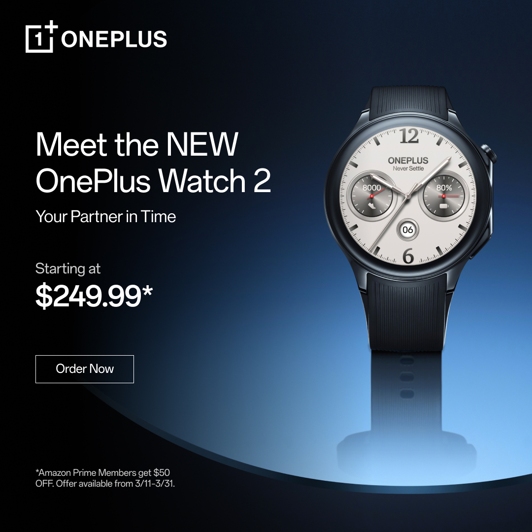 OnePlus_USA's tweet image. Your Amazon Prime Membership is about to pay off! Here's a special treat for you Primer members out there: $50 OFF the #OnePlusWatch2. 
Limited time offer: amazon.com/dp/B0CV5YC5FV?…