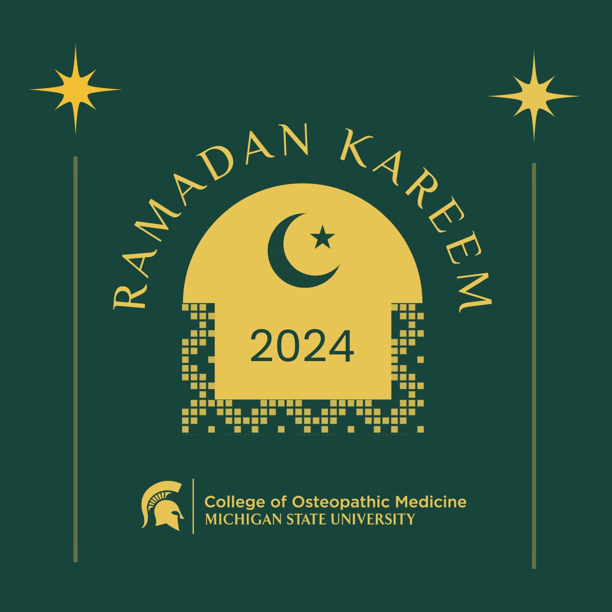 Sending wishes for a peaceful Ramadan to all members of our Spartan community who observe!