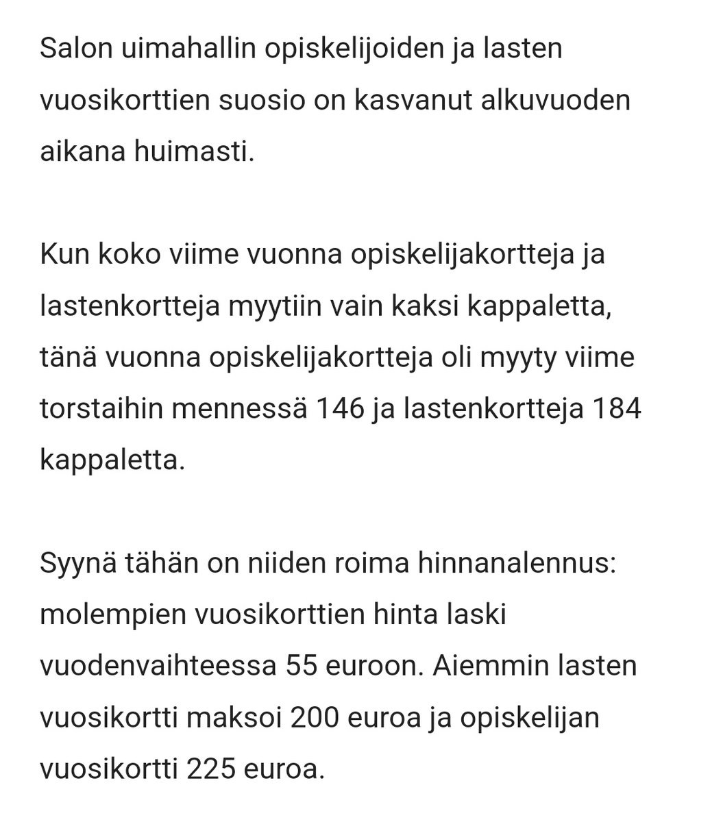 Konkreettinen liikuntateko, jonka kätilönä toimi noheva nuorisovaltuusto. Muu Suomi saa ottaa mallia. #SALO #Uimahalli

 sss.fi/2024/03/55-eur…