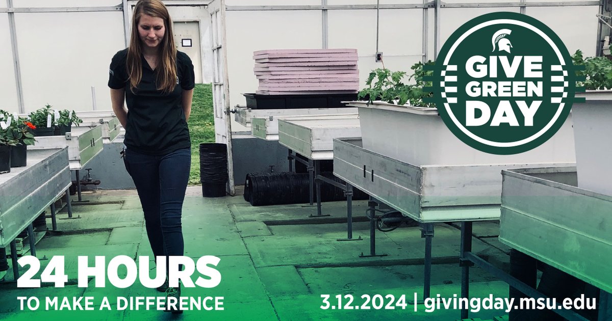 Tomorrow is #GiveGreenDay! CANR Spartans are coming together by supporting the Whole Student Success Fund. Your gifts help remove barriers for students on the path to graduation. Learn about how you can empower CANR student success: tinyurl.com/3xs7xn36