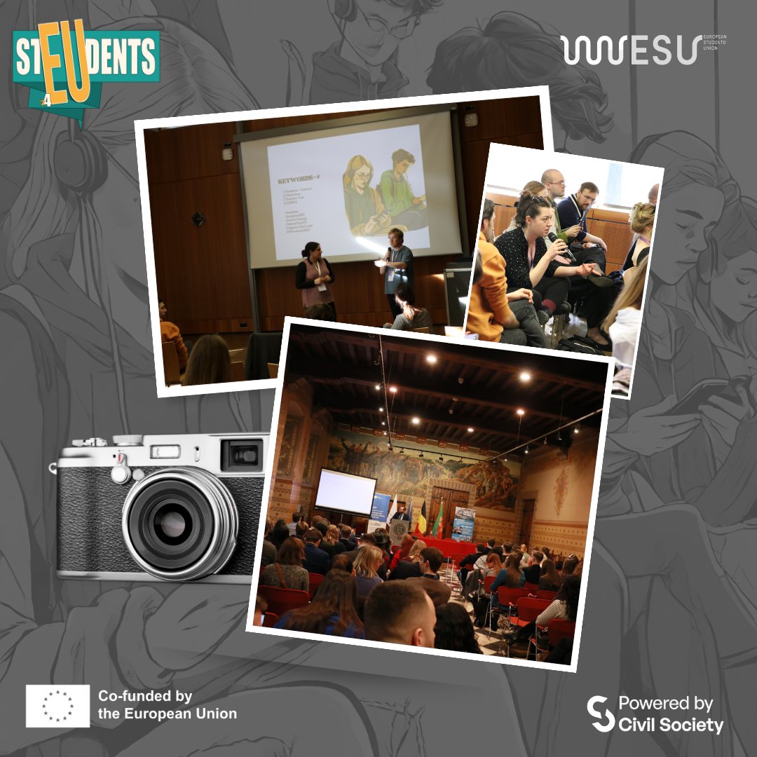 🙌Behind the ESU Events! We're talking about #STUDENTS4EU everywhere! Together, we're shaping the future 💬. #EUelections2024 #GoVote #StEUdents