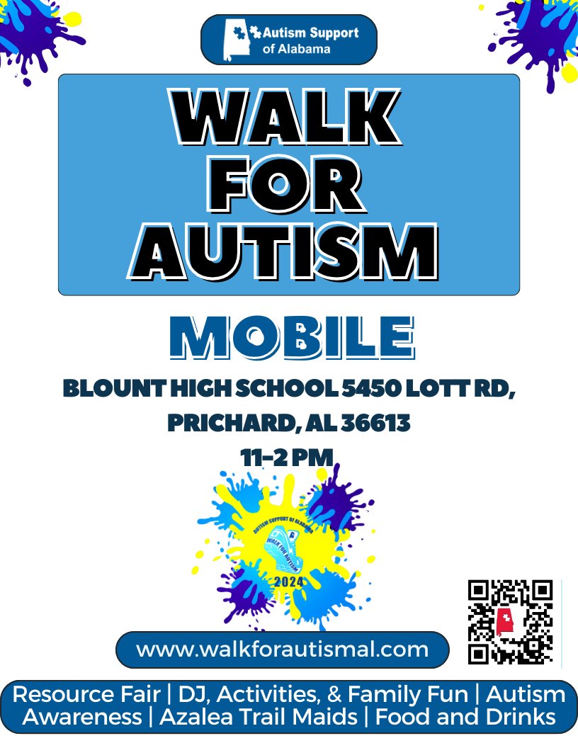 AutismSupportAL's tweet photo. Check out our list of state line walks for april! You can register now!
https://t.co/6x2RY37STX https://t.co/KNAFviWyKF