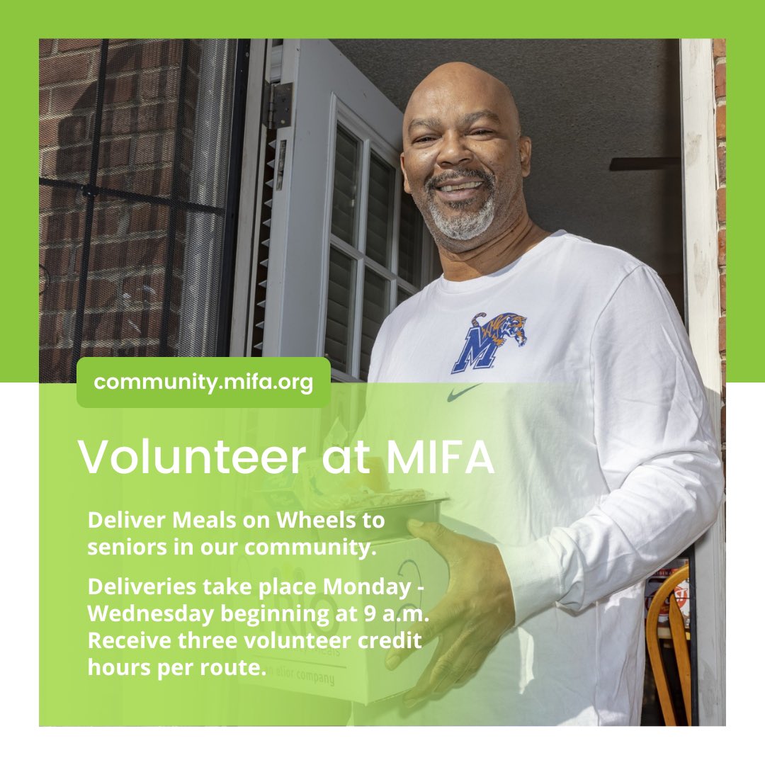 In March, Meals on Wheels programs across the country celebrate March for Meals, the anniversary of the national nutrition program for seniors 60+. Be a champion for seniors in our community this March by volunteering to deliver meals at bit.ly/MIFAMOW #ad <a href="/901fund/">@901Fund</a>