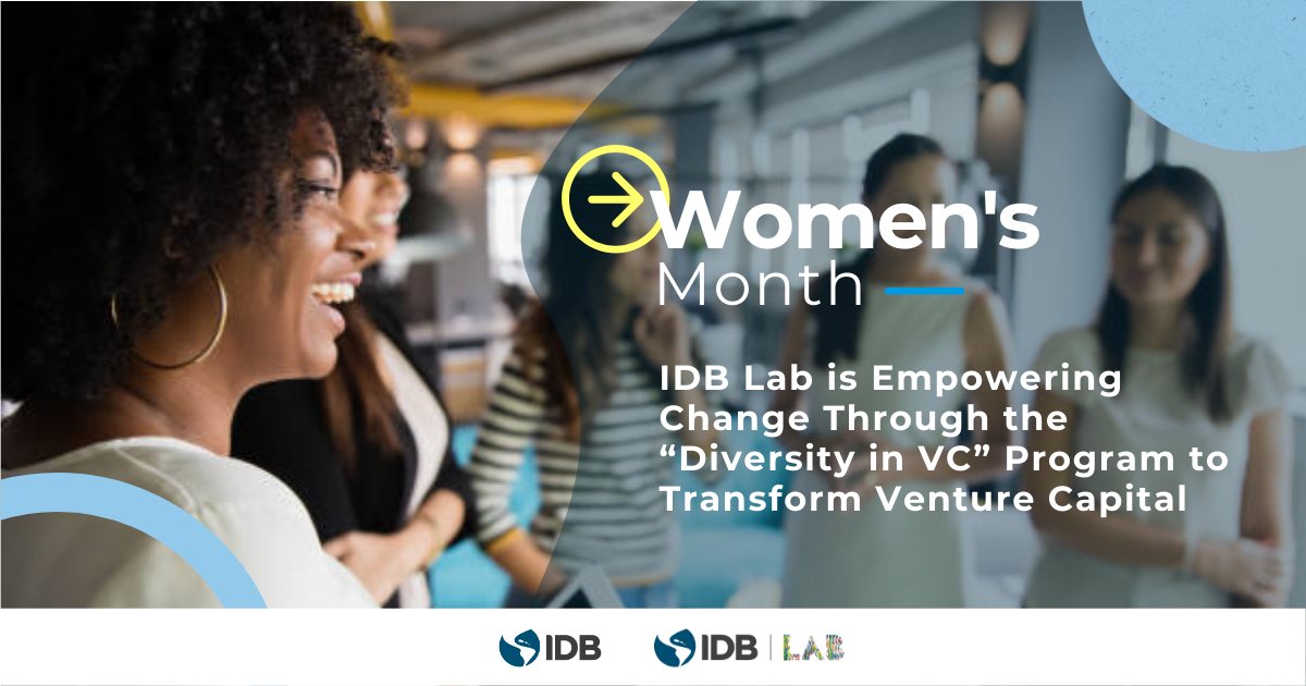Launching Diversity in VC! <a href="/IDB_Lab/">IDB Lab</a> is proud to present a pilot program developed to drive #Diversity, equity, and #Inclusion in #VentureCapital across #LatinAmerica and the #Caribbean. Learn about the five active IDB Lab portfolio funds that are already on board: