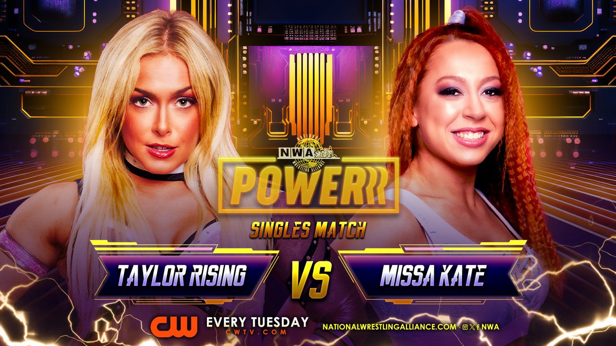 The action on tomorrow's #NWAPowerrr is red hot! 🥵

Check out Tuesday's match-ups and don't forget to watch on demand starting at 9am  on <a href="/TheCW/">The CW</a>!

👀 bit.ly/NWAPowerrr