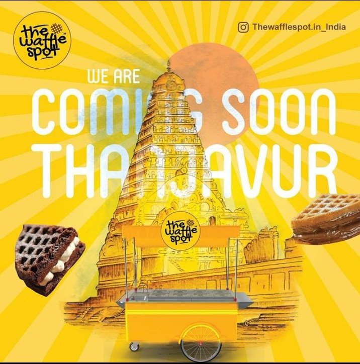🧇 The Waffle Spot 🧇

Will opening soon on #Thanjavur !

📍near, Manimandabam 
Pudukkottai Road, #Thanjavur 🔜