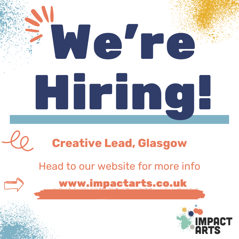 We're looking for a Creative Lead to work on an extremely exciting project to deliver workshops to LGBTQ+ young people aged 16+ attending 'Project Drag' in partnership with LGBT Youth Scotland. Find out more and download the job pack here: shorturl.at/hkF23