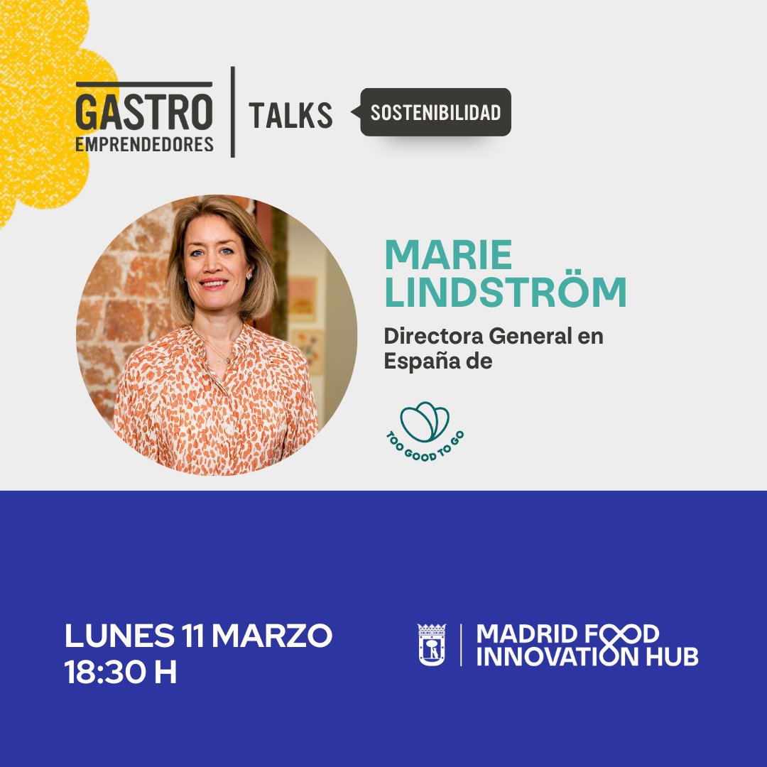 Hoy nuestra Directora general en España, Marie Lindström, estará en Madrid Food Innovation Hub en una charla sobre #sostenibilidad e #innovación en la industria gastronómica junto a @MahouSanMiguel y @SodexoGroup 💚🌍