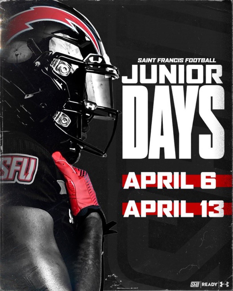 Thank you for the Junior day invite!
<a href="/RogishTom/">Tom Rogish</a> <a href="/RedFlashFB/">Saint Francis Football</a>