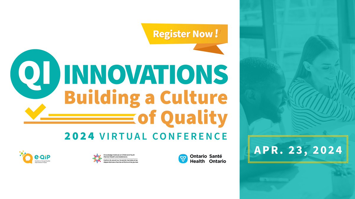 Have you heard? Registration is now open for #EQIPON's virtual conference, QI Innovations: Building a Culture of Quality. Click out our event platform to view our conference program and register today! qiinnovations2024.vfairs.com @CMHAOntario @AMHOnt @EENet_news