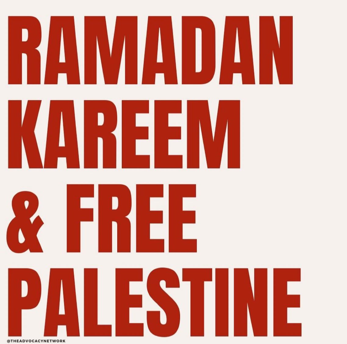 Ramadan Kareem and Free Palestine