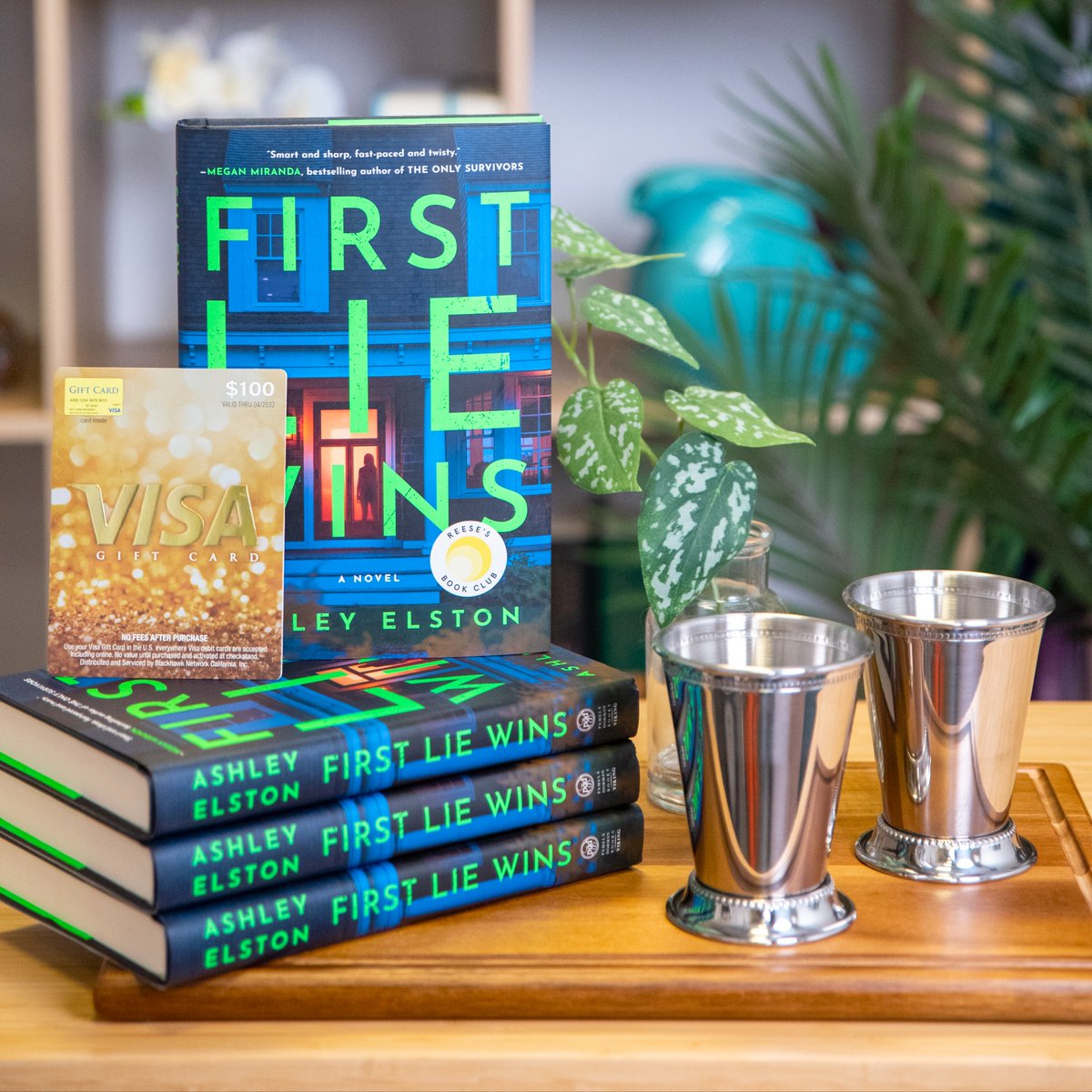 LAST CHANCE to enter our ultimate book club sweepstakes for a chance to win 10 signed copies of the #1 NYT bestseller First Lie Wins by @ashley_elston, a book club kit, Q&A with the author, mint julep cups and recipe, and a $100 VISA Gift Card! ⁣👉 bit.ly/49OpOX7