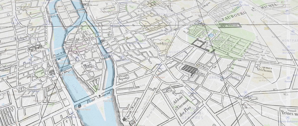 Turgot3D's tweet image. General map of Plan Turgot on top of the current map of Paris:
codepen.io/FlorianBoudot/…
#turgot3D #maptools #mapbox #paris