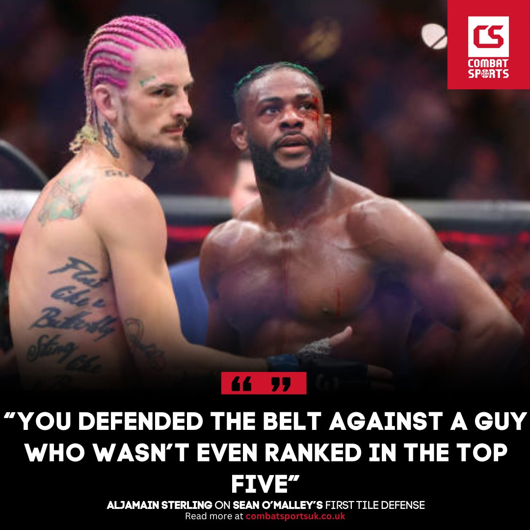 CombatSportsUK's tweet photo. Aljamain Sterling wasn't impressed with @SugaSeanMMA at #UFC299 👀

🔗 https://t.co/8SQw0F5pFT https://t.co/5KC5ZmI1RP