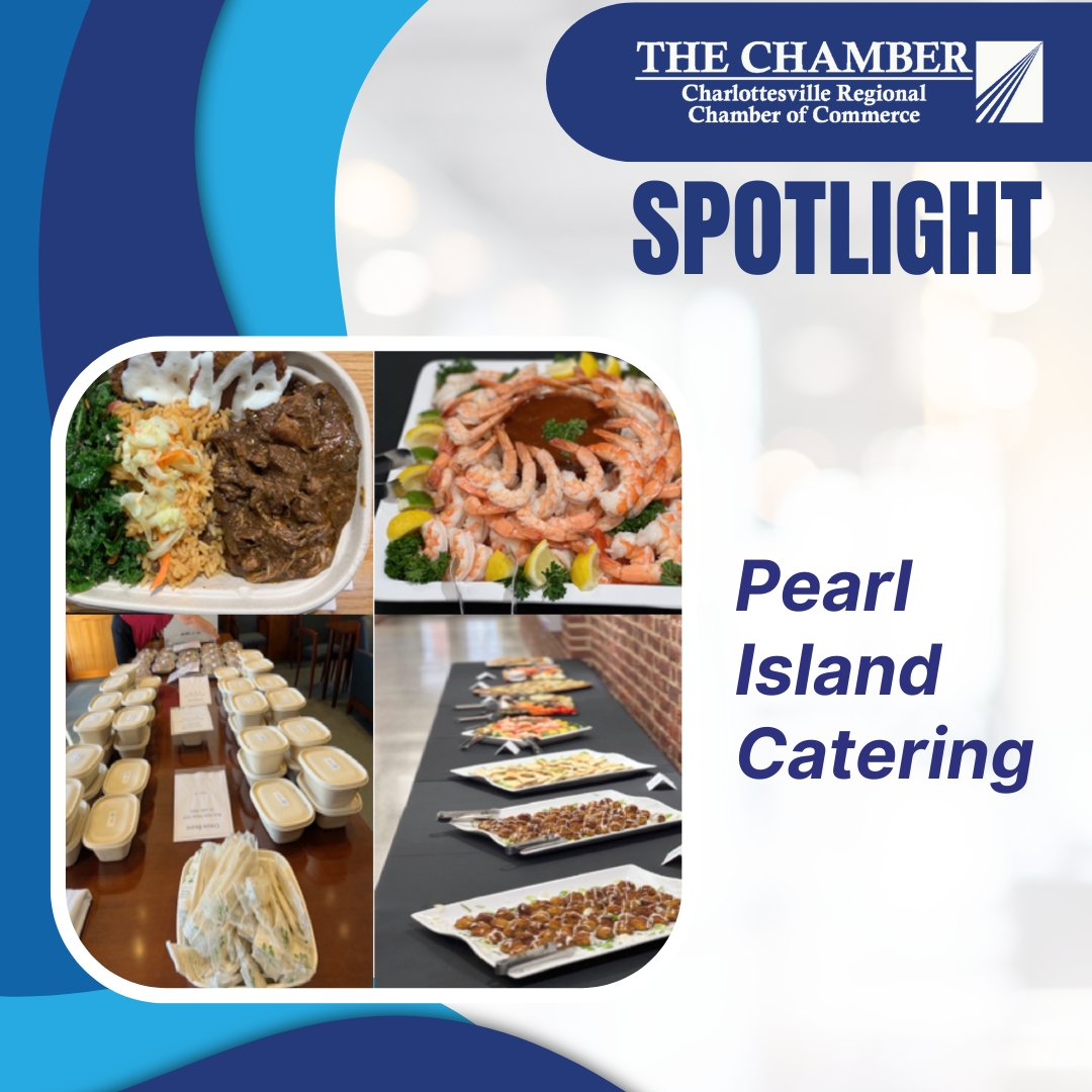 Chamber Spotlight: Get a delicious taste of the Caribbean from Pearl Island Catering for your next event! cvillechamber.com/2024/03/04/cha… #cvilleeats #caribbeanfood #yum #catering #blackownedbusiness #charlottesville #cville #albemarlecountyva #memberspotlight