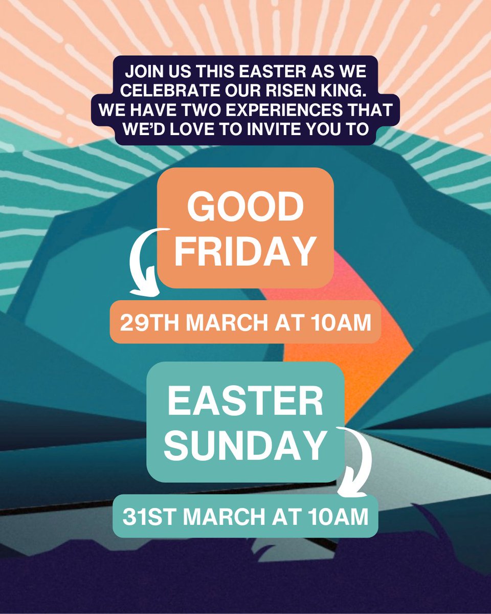 You are invited to join us at Hope Church for our Easter Weekend 🎉

We have two experiences that we’d love to invite you to:

Good Friday - 29th March <a href="/10am/">☆♩ ♪ ♫ ♬♡</a>
Easter Sunday - 31st March <a href="/10am/">☆♩ ♪ ♫ ♬♡</a>

See you there 🙌