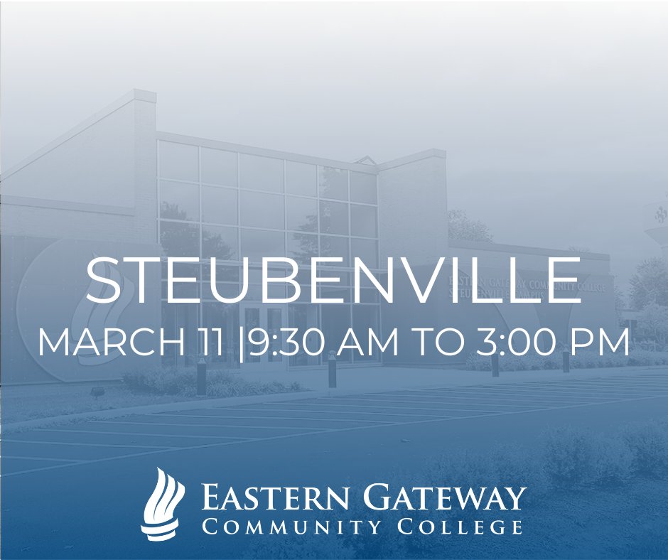 Just a friendly reminder, a YSU representative will be on our Steubenville campus TODAY until 3:00pm!