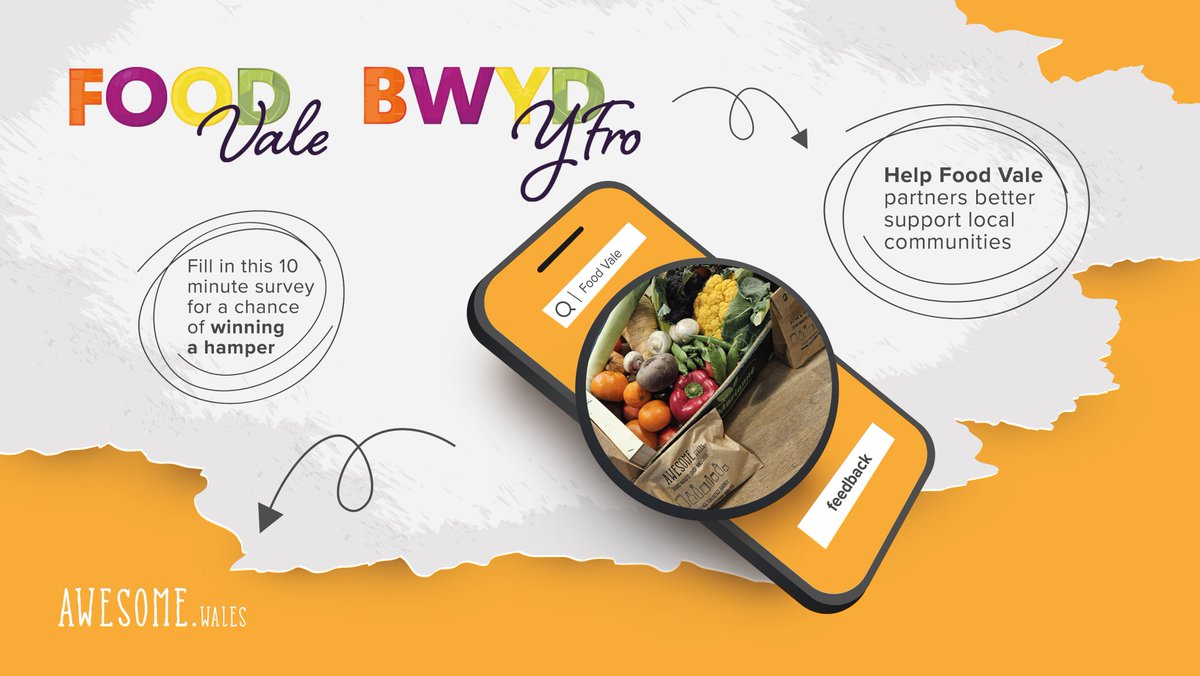 📣Are you a resident of the Vale of Glamorgan? 
Your feedback will help shape how we support local communities access food that promotes health &amp; well-being. 
Fill in this 10 minute survey and enter the prize draw for 1 of 4 hampers from <a href="/awesomewalescic/">Awesome Wales - Zero waste store, Barry</a> 

buff.ly/49RRHxZ