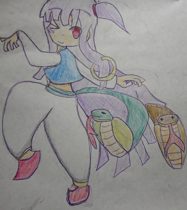 そもそもアナログだった(,,> <,,) #見た絵師さん強制初投稿の絵と今の絵を比べる 